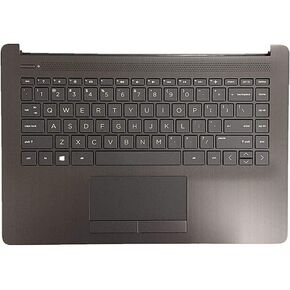 Replacement for HP 14-cm 14T-CM 14Z-CM 14-CK 14-ck 14-cm 14-dg 14q-cs 14q-cy Laptop Upper Case Palmrest Keyboard Assembly Part L23241-001 L23491-001 6070B1306303 Top Cover Smoke Gray