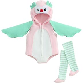 Douhoow Baby Girl Fall Outfits Baby Girl Rompers Cartoon Shape Jumpsuit Romper with Leg Warmers Baby Festival Clothes
