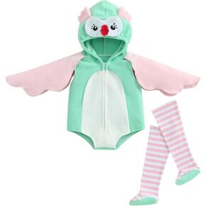 Douhoow Baby Girl Fall Outfits Baby Girl Rompers Cartoon Shape Jumpsuit Romper with Leg Warmers Baby Festival Clothes