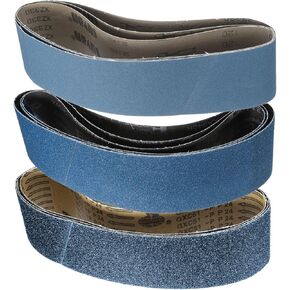 HARFINGTON 9pcs 4 x 36" Sanding Belts 3pcs Each of 24/60/120 Grit Zirconia Oxide Flush Joint Belt Sander Paper for Metal Woodworking Automotive Repair