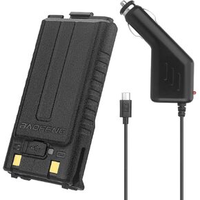 BAOFENG UV-5RM Battery,2500mah Type-c Charging Upgrade Li-ion 7.4V Battery UV-5RH Pro UV-5G Plus GM-5RH 5RM Replacement/Spare Two-Way Radio Batteries (2Pack)