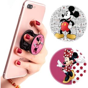 （3 Pack） Multifunction Cell Phone Stand Finger Holder and Grip Pink Heart,Foldable Phone Kickstand Mount for Smartphones and Tablets
