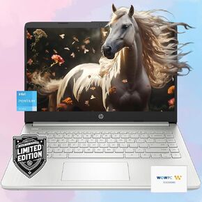 HP 14" Back to School Limited Edition Laptop | 1 Year Microsoft 365 Included | Intel Quad-Core Processor | Long Battery Life | w/WOWPC Bundle (Windows 11 Home, 32GB RAM | 1TB Storage)