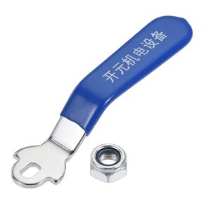 MECCANIXITY Lever Handle Iron Chrome Plated Replacement 180 Degree with Plastic Grip Blue for Ball Valve