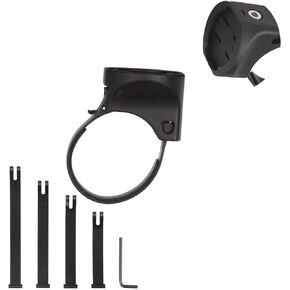 Teague Bike Mount for Garmin, Aero Handlebar Out Front Mount with Straps Compatible with Garmin Quarter Turn Style Bike Lights, Computers, GPS, Cameras, Garmin Edge, etc., black