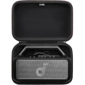 LTGEM Hard Travel Case for Soundcore Boom 2 Outdoor Speaker - Protective Carrying Case Bag(Inside: 11.8" x 7.5" x 2.2"), Case Only, Black