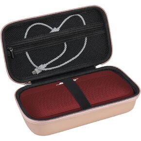 Hard Carrying Case for Bose SoundLink Flex Bluetooth Speaker, Travel Case with Zipper Mesh Pocket for USB-C Cable, Manuals and Other Accessories, Rose Gold+Rose Gold