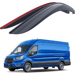 Goodyear Shatterproof Window Deflectors for Ford Transit 2014-2024, Tape-on Rain Guards, Window Visors, Vent Deflector,Vent Visor, Car Accessories, 2pcs - GY003242LP