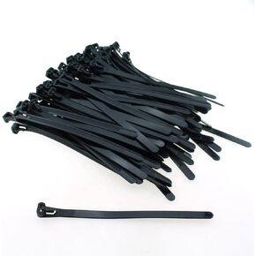 TAODAN 100PCS 8 Inch Reusable Zip Tie Releasable Adjustable Tie Heavy Duty Nylon Self Locking Wire Tie for Outdoor String Light Fixing and Luggage Lock