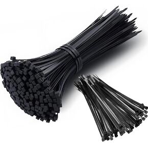Cable Ties Heavy Duty, Colorful Nylon Zip Ties, Small Coloured Zip Ties, Wide Plastic Ties, Cable Wire Tie Wraps, 6 Inch, 50 each of Red, Yellow, Blue, and Green, Total 200Pcs