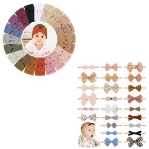 20pcs Baby Nylon Headbands With Bow Elastic Hairband and 24 PCS Baby Headbands and Bows Hairbands Soft Nylon Elastics Handmade Girls Hair Accessories for Newborn Babies Infant Toddlers Kids