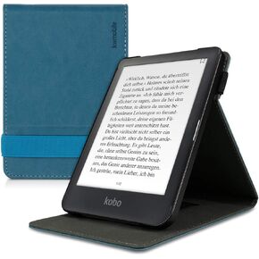 غطاء kwmobile متوافق مع Kobo Clara HD - حافظة مع حزام + حامل - لون نعناعي