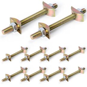 10 Pack Countertop Connector, Furniture Fastening Connectors, Miter Draw Bolt Countertop Flip Connector, Table Top Fasteners Bed Connecting Kit, 5/16" x 3-1/2"