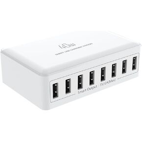 40W USB Charging Station Multiple USB Port Charger Hub 8-Ports Charging Block for i Phone 15 for Android Phones for 5V USB Charge Devices etc in Saudi Arabia