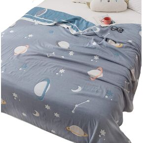 Cars Cute Muslin Blanket Reversible 100% Cotton 6 Layer Quilt Bed Blanket Soft Warm Throw Sofa Couch Toddler Kids Cartoon Travel Coverlet Sheet (Cars, Crib 46" X 56")
