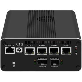 10GbE SFP+ Micro Firewall Appliance Mini PC, Intel Core i5 1240P 12C/16T Barebone NO RAM NO SSD 4xIntel I226-V 2.5GbE 2*Intel 10Gb Network Card Firewall Home Server/Router 1xConsole