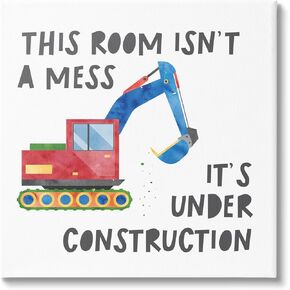 Stupell Industries This Room Is Under Construction Phrase Canvas Wall Art, Design by Jennifer McCulley