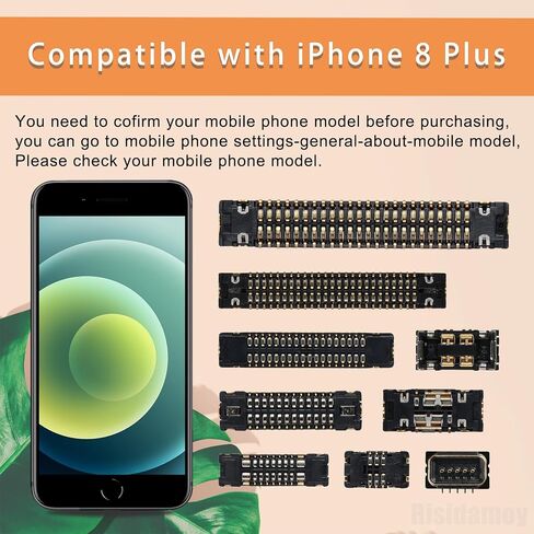 9 PCS for iPhone 8 Plus Motherboard Connection Socket A Set Replacement Involve Front Rear Camera Battery Receptacle Wireless Charging Port Slot Connectior for iPhone 8Plus in Saudi Arabia