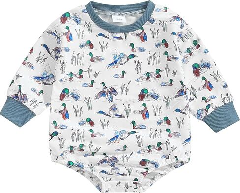 Duck Hunter Baby Clothes Newborn Boy Long Sleeve Mallard Duck Camoflage Sweatshirt Romper Infant Fall Clothes in Saudi Arabia
