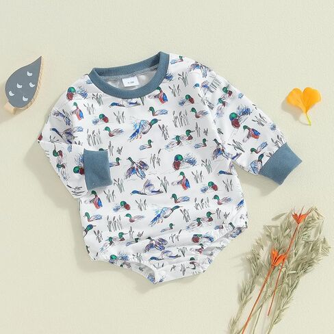 Duck Hunter Baby Clothes Newborn Boy Long Sleeve Mallard Duck Camoflage Sweatshirt Romper Infant Fall Clothes in Saudi Arabia