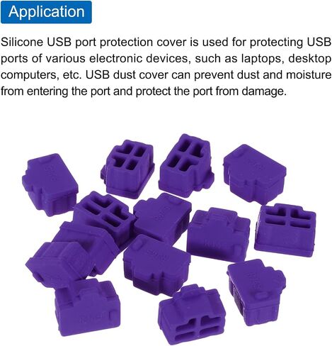 MECCANIXITY RJ45 Port Duct Covers Caps Port Anti Dust Cap Cover سيليكون المقابس حامي لنهاية RJ45 أنثى، حزمة من 25 الأرجواني in Saudi Arabia