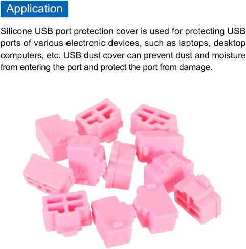MECCANIXITY RJ45 Port Duct Covers Caps Port Anti Dust Cap Cover سيليكون المقابس حامي لنهاية RJ45 أنثى، حزمة من 25 الأرجواني in Saudi Arabia