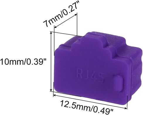 MECCANIXITY RJ45 Port Duct Covers Caps Port Anti Dust Cap Cover سيليكون المقابس حامي لنهاية RJ45 أنثى، حزمة من 25 الأرجواني in Saudi Arabia