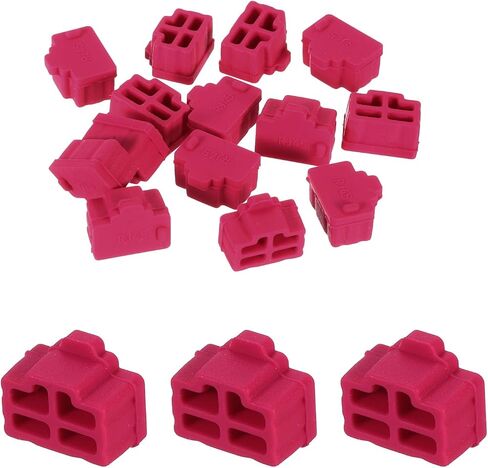 MECCANIXITY RJ45 Port Duct Covers Caps Port Anti Dust Cap Cover سيليكون المقابس حامي لنهاية RJ45 أنثى، حزمة من 25 الأرجواني in Saudi Arabia