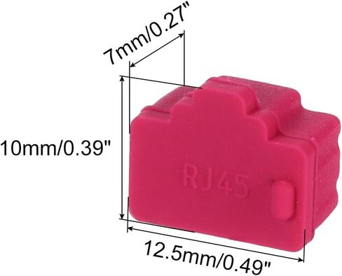 MECCANIXITY RJ45 Port Duct Covers Caps Port Anti Dust Cap Cover سيليكون المقابس حامي لنهاية RJ45 أنثى، حزمة من 25 الأرجواني in Saudi Arabia