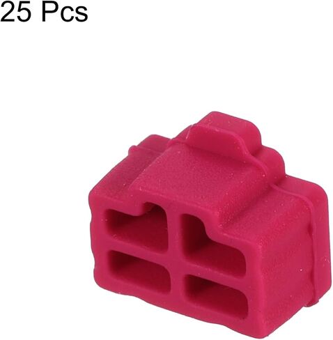 MECCANIXITY RJ45 Port Duct Covers Caps Port Anti Dust Cap Cover سيليكون المقابس حامي لنهاية RJ45 أنثى، حزمة من 25 الأرجواني in Saudi Arabia