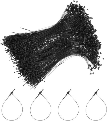 MECCANIXITY 5000pcs Plastic Tag Ties Fastener 3 Inch Security Loop Tie Pins Hang Tags Snap Lock for Clothing Price Tag Shoes Snap Lock Luggage Label, Black in Saudi Arabia