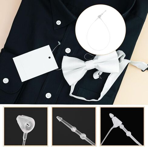 MECCANIXITY 5000pcs Plastic Tag Ties Fastener 3 Inch Security Loop Tie Pins Hang Tags Snap Lock for Clothing Price Tag Shoes Snap Lock Luggage Label, Black in Saudi Arabia