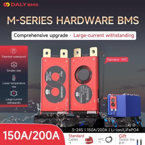 BMS LiFePO4 Li ion 3S-20S 12V-72V 20A-500A Lithium Battery Management System Protection Circuit PCB Board Optional RS485/CAN/WiFi, DIY Lithium Iron Phosphate Cell 3.2V or Lithium Ion Battery 3.7V in Saudi Arabia