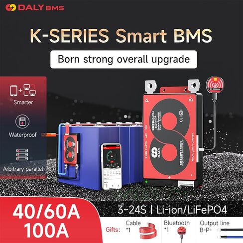 BMS LiFePO4 Li ion 3S-20S 12V-72V 20A-500A Lithium Battery Management System Protection Circuit PCB Board Optional RS485/CAN/WiFi, DIY Lithium Iron Phosphate Cell 3.2V or Lithium Ion Battery 3.7V in Saudi Arabia