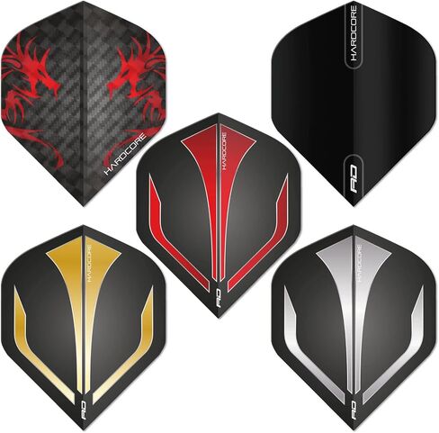 Red Dragon Hardcore Selection Pack Dark Wings Extra Thick Standard Dart Flights - 4 Sets Per Pack (12 Dart Flights in Total) in Saudi Arabia