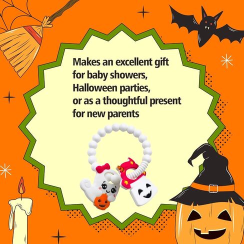 My First Halloween Baby Teething Toy and Llama Silicone Baby Teether Set- Spooky Teethers, Pumpkin Rattle, Ghost Teether(2 Pieces) in Saudi Arabia