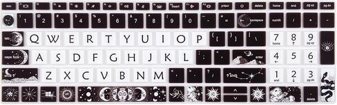 Cute Keyboard Cover for 15.6 inches HP ProBook 450 G8 G9 G10 / ProBook 455 G8 G9 G10 /ProBook 650 G8/HP Zbook Power G8 G9, Silicone Keyboard Skin, US Layout, Sun and Moon in Saudi Arabia