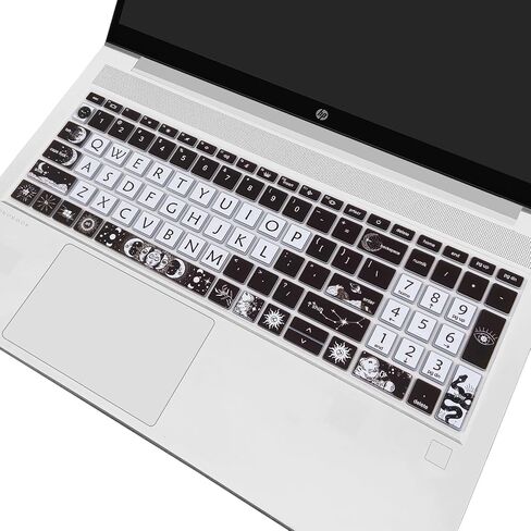 Cute Keyboard Cover for 15.6 inches HP ProBook 450 G8 G9 G10 / ProBook 455 G8 G9 G10 /ProBook 650 G8/HP Zbook Power G8 G9, Silicone Keyboard Skin, US Layout, Sun and Moon in Saudi Arabia