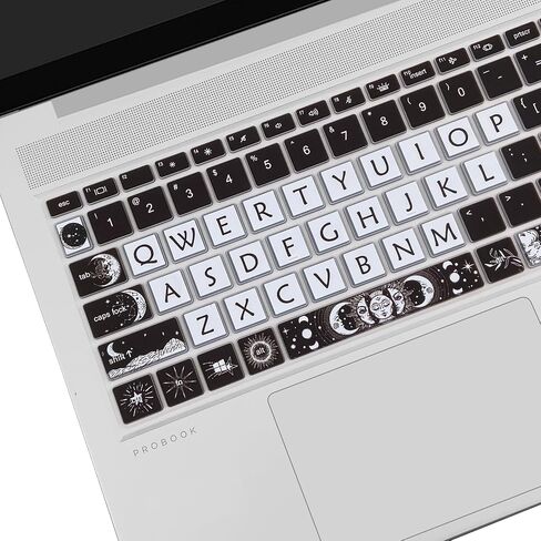 Cute Keyboard Cover for 15.6 inches HP ProBook 450 G8 G9 G10 / ProBook 455 G8 G9 G10 /ProBook 650 G8/HP Zbook Power G8 G9, Silicone Keyboard Skin, US Layout, Sun and Moon in Saudi Arabia