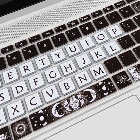 Cute Keyboard Cover for 15.6 inches HP ProBook 450 G8 G9 G10 / ProBook 455 G8 G9 G10 /ProBook 650 G8/HP Zbook Power G8 G9, Silicone Keyboard Skin, US Layout, Sun and Moon in Saudi Arabia