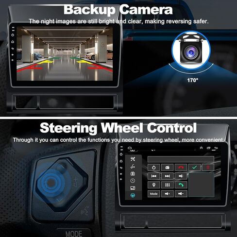 راديو السيارة لسيارة Toyota Tacoma 2005-2015، Android 12 WiFi 5G Tacoma Stereo مع وحدة رأس 9 بوصة/شاشة تعمل باللمس/Carplay لاسلكي + Android Auto/GPS Navigation/Bluetooth 5.2/1080P كاميرا خلفية/AirPlay/SWC/راديو FM in Saudi Arabia