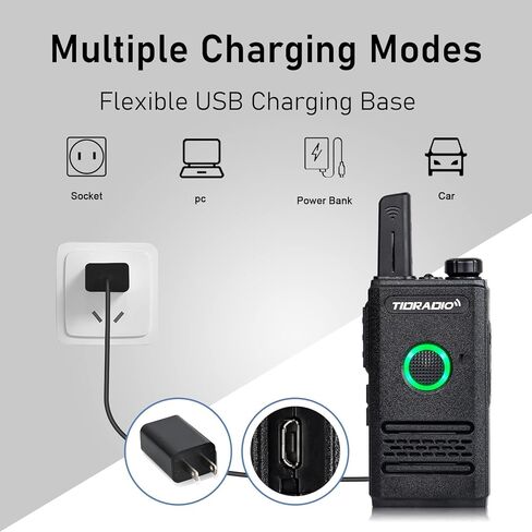 أجهزة راديو TIDRADIO TD-M6 أجهزة اتصال لاسلكية للبالغين في اتجاهين أجهزة راديو طويلة المدى، 22 قناة، PTT مزدوج لتصنيع المطاعم والأعمال التجارية والصيد والمشي لمسافات طويلة 2 حزمة in Kuwait
