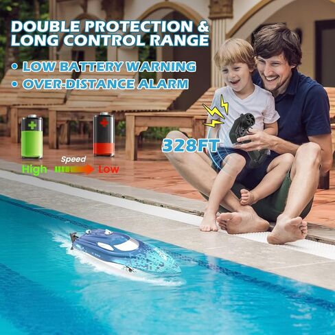 DEERC قارب سيارة برمائي للتحكم عن بعد مع أضواء LED، شاحنة الوحش للتحكم عن بعد 4WD للأولاد، سيارة تمساح RC المثيرة، 2.4 جيجا هرتز لجميع التضاريس على الطرق الوعرة ألعاب سيارات RC، لعبة حمام سباحة مقاومة للماء للأطفال in Kuwait