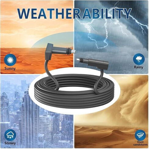 KOOWOD Replacement Cable for Starlink Actuated Gen 2, Waterproof Starlink Rectangular Satellite V2 Extension Cord High Speed Internet Wire Kit Accessories (32.8FT/10M) in Kuwait
