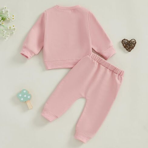 Toddler Infant Baby Girl Fall Winter Clothes Big Sister Little Sister Matching Outfits Sweatshirt Pants Set in Saudi Arabia