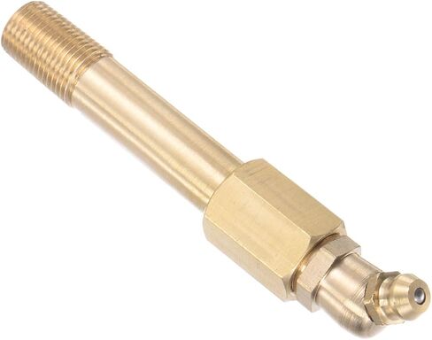 Brass 45 Degree Grease Fitting, | G1/8 Thread 65mm Length | Hydraulic Grease Nipple - (Applications: for Replacing Missing or Broken Oil Fitting), 1-Piece in Saudi Arabia
