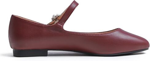 حذاء FEVERSOLE النسائي Mary Jane Fashion بمقدمة مربعة وإبزيم سهل الارتداء in Kuwait