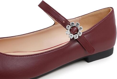 حذاء FEVERSOLE النسائي Mary Jane Fashion بمقدمة مربعة وإبزيم سهل الارتداء in Kuwait