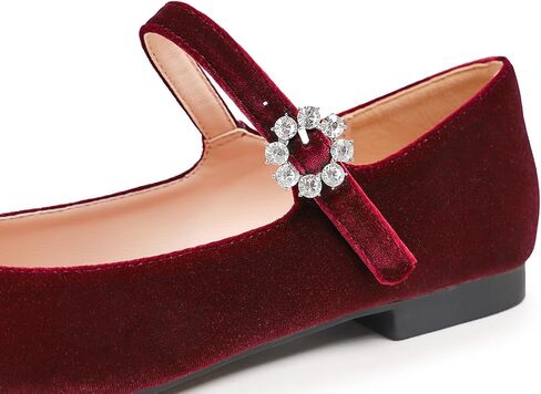 حذاء FEVERSOLE النسائي Mary Jane Fashion بمقدمة مربعة وإبزيم سهل الارتداء in Kuwait
