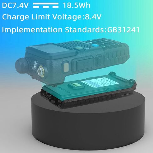 BAOFENG UV-5RM Battery,2500mah Type-c Charging Upgrade Li-ion 7.4V Battery UV-5RH Pro UV-5G Plus GM-5RH 5RM Replacement/Spare Two-Way Radio Batteries (2Pack) in Saudi Arabia